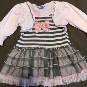3T pink frilly dress